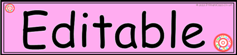 Tray Label Pink